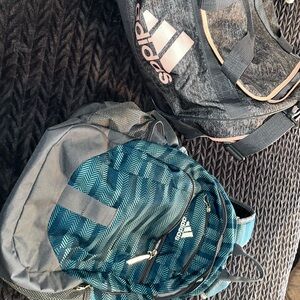 Adidas duffle bag and backpack.